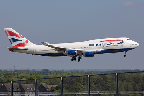 British Airways Boeing 747-400 G-BYGF at London Heathrow Airport (EGLL/LHR) British Airways Boeing 747-400 G-BYGF at London Heathrow Airport (EGLL/LHR)