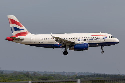 British Airways Airbus A319-100 G-EUOF at London Heathrow Airport (EGLL/LHR) British Airways Airbus A319-100 G-EUOF at London Heathrow Airport (EGLL/LHR)