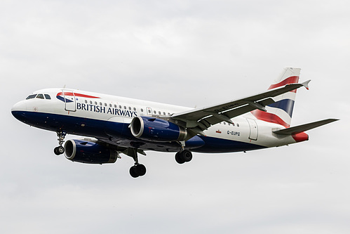 British Airways Airbus A319-100 G-EUPG at London Heathrow Airport (EGLL/LHR) British Airways Airbus A319-100 G-EUPG at London Heathrow Airport (EGLL/LHR)