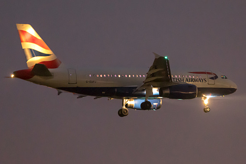 British Airways Airbus A319-100 G-EUPJ at London Heathrow Airport (EGLL/LHR) British Airways Airbus A319-100 G-EUPJ at London Heathrow Airport (EGLL/LHR)