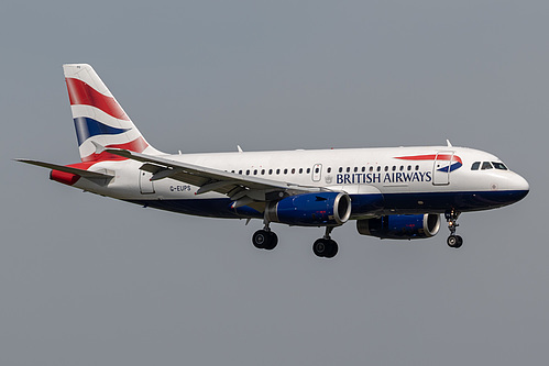 British Airways Airbus A319-100 G-EUPS at London Heathrow Airport (EGLL/LHR) British Airways Airbus A319-100 G-EUPS at London Heathrow Airport (EGLL/LHR)