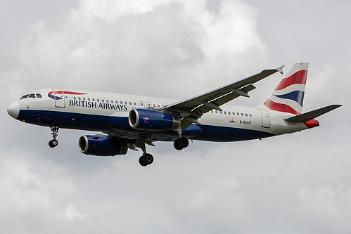 British Airways Airbus A320-200 G-EUUF at London Heathrow Airport (EGLL/LHR) British Airways Airbus A320-200 G-EUUF at London Heathrow Airport (EGLL/LHR)