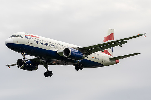 British Airways Airbus A320-200 G-EUUO at London Heathrow Airport (EGLL/LHR) British Airways Airbus A320-200 G-EUUO at London Heathrow Airport (EGLL/LHR)