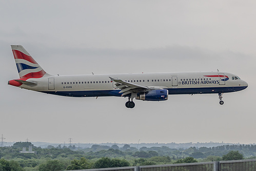 British Airways Airbus A321-200 G-EUXG at London Heathrow Airport (EGLL/LHR) British Airways Airbus A321-200 G-EUXG at London Heathrow Airport (EGLL/LHR)