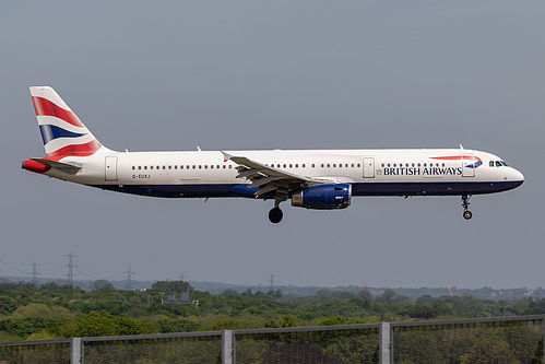 British Airways Airbus A321-200 G-EUXJ at London Heathrow Airport (EGLL/LHR) British Airways Airbus A321-200 G-EUXJ at London Heathrow Airport (EGLL/LHR)