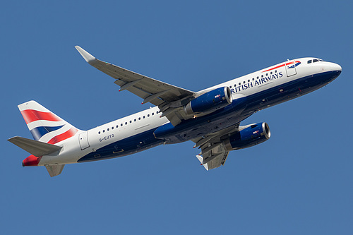 British Airways Airbus A320-200 G-EUYO at London Heathrow Airport (EGLL/LHR) British Airways Airbus A320-200 G-EUYO at London Heathrow Airport (EGLL/LHR)