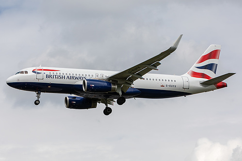 British Airways Airbus A320-200 G-EUYX at London Heathrow Airport (EGLL/LHR) British Airways Airbus A320-200 G-EUYX at London Heathrow Airport (EGLL/LHR)