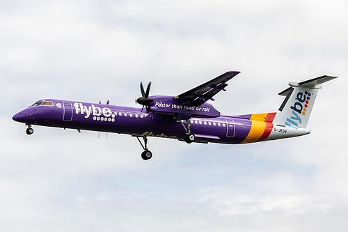 Flybe DHC Dash-8-400 G-JEDV at London Heathrow Airport (EGLL/LHR)