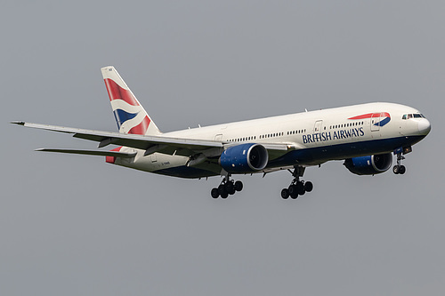 British Airways Boeing 777-200ER G-YMMB at London Heathrow Airport (EGLL/LHR) British Airways Boeing 777-200ER G-YMMB at London Heathrow Airport (EGLL/LHR)