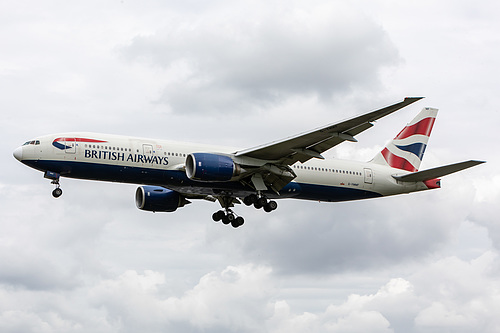 British Airways Boeing 777-200ER G-YMMF at London Heathrow Airport (EGLL/LHR) British Airways Boeing 777-200ER G-YMMF at London Heathrow Airport (EGLL/LHR)