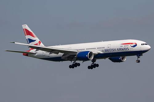 British Airways Boeing 777-200ER G-YMMP at London Heathrow Airport (EGLL/LHR) British Airways Boeing 777-200ER G-YMMP at London Heathrow Airport (EGLL/LHR)