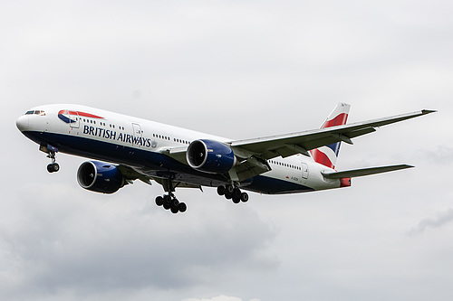 British Airways Boeing 777-200 G-ZZZA at London Heathrow Airport (EGLL/LHR) British Airways Boeing 777-200 G-ZZZA at London Heathrow Airport (EGLL/LHR)