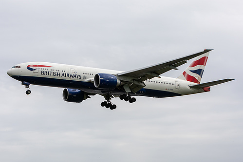 British Airways Boeing 777-200 G-ZZZC at London Heathrow Airport (EGLL/LHR) British Airways Boeing 777-200 G-ZZZC at London Heathrow Airport (EGLL/LHR)