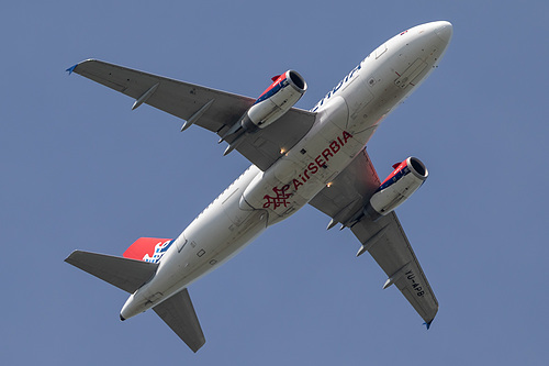 AirSERBIA Airbus A319-100 YU-APB at London Heathrow Airport (EGLL/LHR)