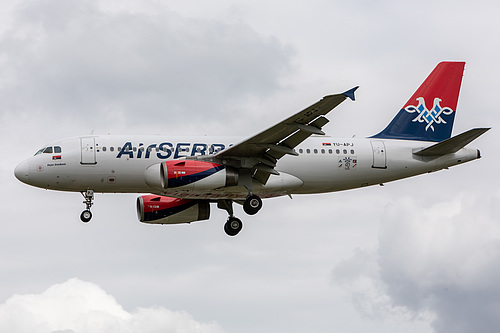 AirSERBIA Airbus A319-100 YU-APJ at London Heathrow Airport (EGLL/LHR)