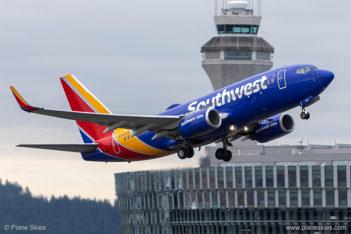 Southwest Airlines Boeing 737-700 N745SW at Portland International Airport (KPDX/PDX) Southwest Airlines Boeing 737-700 N745SW at Portland International Airport (KPDX/PDX)
