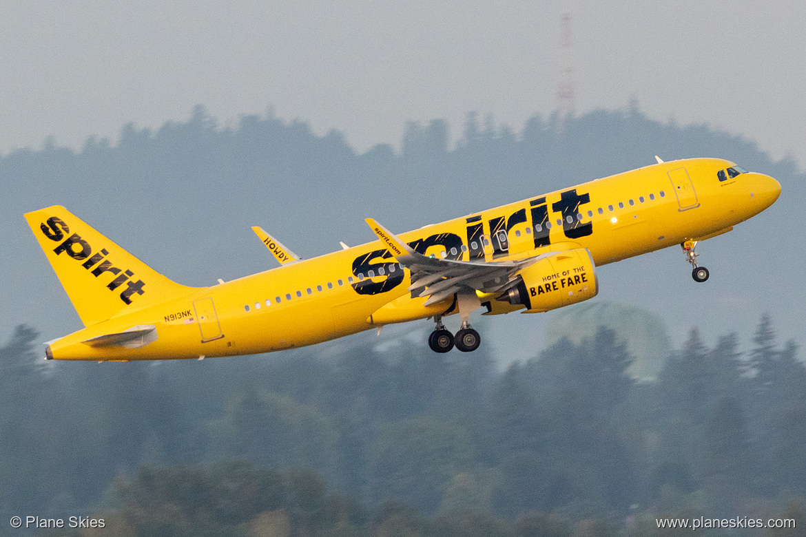 Spirit Airlines Airbus A320neo N913NK at Portland International Airport (KPDX/PDX) Spirit Airlines Airbus A320neo N913NK at Portland International Airport (KPDX/PDX)