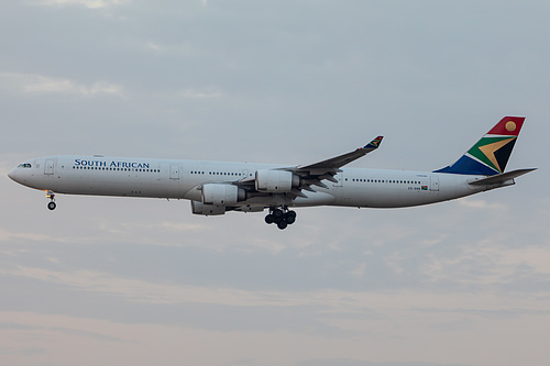 South African Airways Airbus A340-600 ZS-SNB at Frankfurt am Main International Airport (EDDF/FRA) South African Airways Airbus A340-600 ZS-SNB at Frankfurt am Main International Airport (EDDF/FRA)