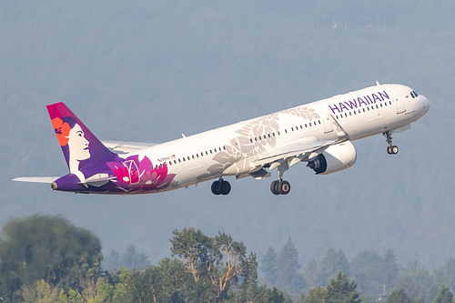 Hawaiian Airlines Airbus A321neo N215HA at Portland International Airport (KPDX/PDX) Hawaiian Airlines Airbus A321neo N215HA at Portland International Airport (KPDX/PDX)